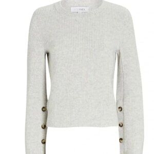 Intermix Gray Sweater Cashmere Wool Bell Sleeve Size Medium